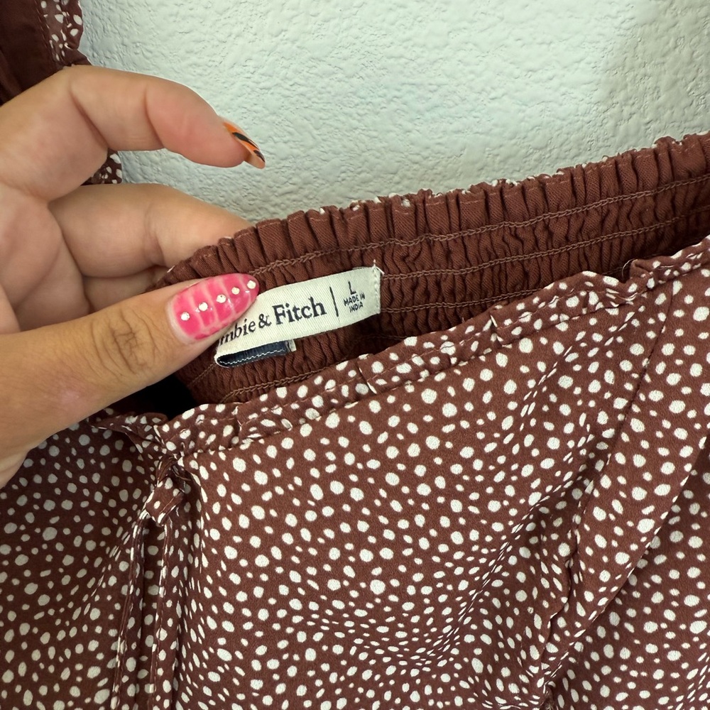 Abercrombie & Fitch Pink Puff Sleeve Ruched Blouse - Picture 3 of 5